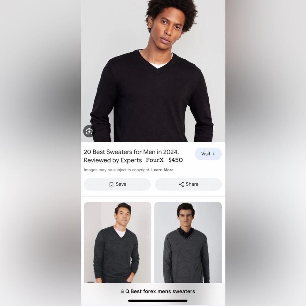 fourX man’s sweater. Last season. Worn 2-3 times..